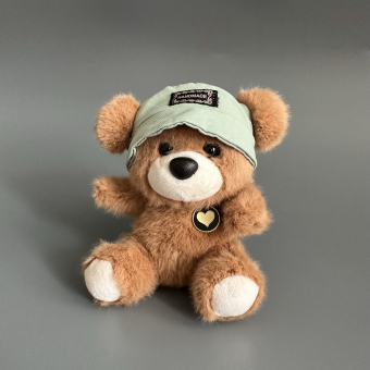 Брелок "Мишка в панаме", коричневый, 13 см