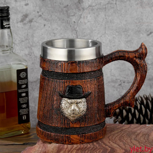 Кружка "Кот" металл внутри