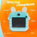 Фотоаппарат мгновенной печати, фотопринтер Зайчик, Голубой