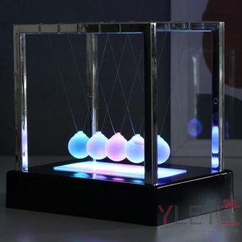 Маятник шары Ньютона светящиеся, 5 диодов