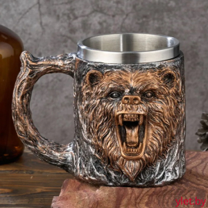 Кружка металлическая Медведь
