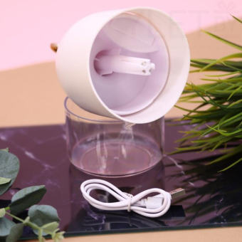 Настольный увлажнитель воздуха -  ночник "Bear in a spacesuit", white, (портативный,  USB)