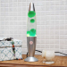 Лава лампа с воском в сером корпусе 42 см Зеленая