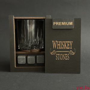 Набор для виски Premium «Whiskey Stones» (cтакан + 3 камня)