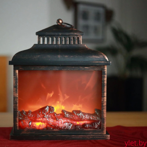 Светильник декоративный светодиодный "Камин" с кольцом