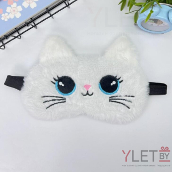 Маска для сна "Cute cat", white
