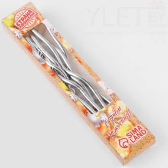 Свечи для торта Серпантин серебро, 6 шт